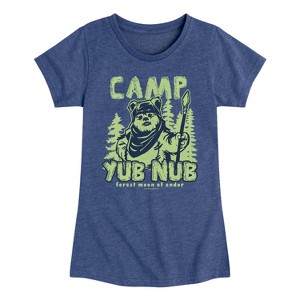 Girls' - Star Wars - Camp Endor Tonal Fitted Short Sleeve Graphic T-Shirt - 1 of 4