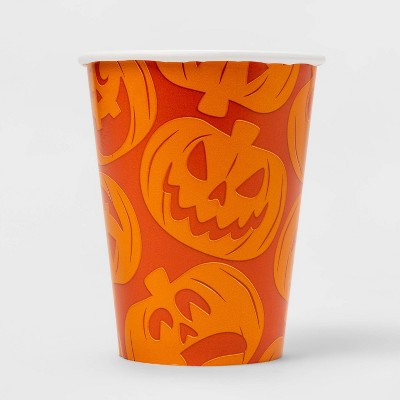 10ct 12oz Pumpkin Disposable Halloween Cups - Hyde & EEK! Boutique™