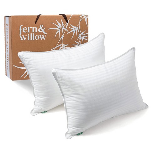 Cooling Luxury Gel Fiber Pillows with 100% Cotton Cover (Set of 2