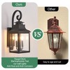 SEVOBAL Outdoor Wall Lights Vintage Metal Sconce with Clear Seeded Glass for Porch Patio Garden , Brown , 25.4"*15.9"*11.4" - 4 of 4
