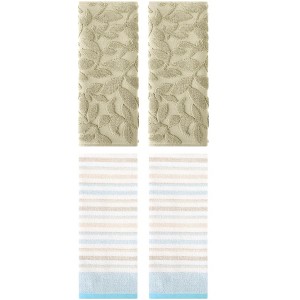 REGALWOVEN 4 Pcs Cotton Soft Absorbent Bathroom Decorative Hand Towel - 1 of 4