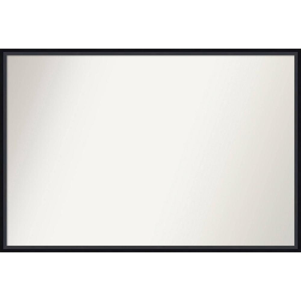 Photos - Wall Mirror 37" x 25" Non-Beveled Lucie Black Wood  - Amanti Art