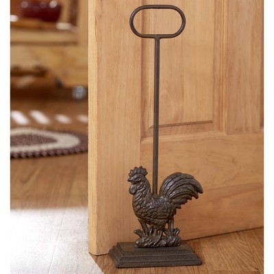 Lakeside Heavy Cast Iron Door Stop with Carrying Handle - Morning Farm Rooster