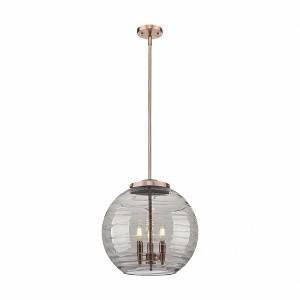 Athens Deco Swirl - 3 Light Pendant In Industrial Style-17.13 Inches Tall and 15.75 Inches Wide - 1 of 1