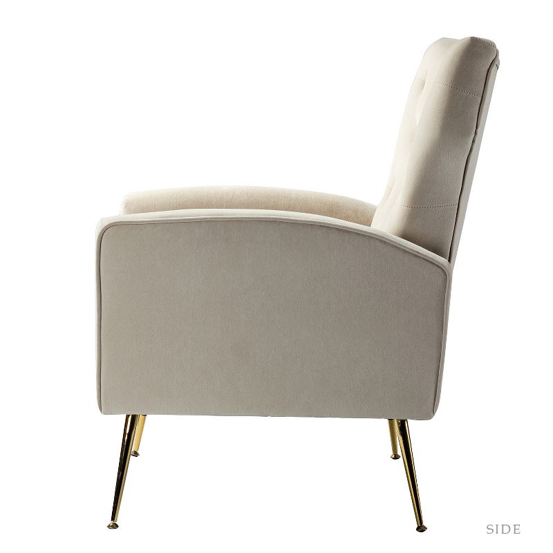 Raphael Velvet Tufted  Upholstered  Wingback Chair Accent Wingback silhouette with diamond button tufting   | Karat Home, 5 of 13