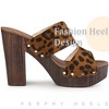 Perphy Women's Platform Slip-on Block High Heels Slides Mule Sandals - 4 of 4