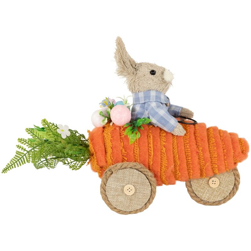 Northlight Boy Bunny with Carrot Car Easter Decoration - 13", 4 of 7