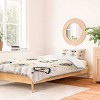 Deny Designs Twin/Twin Extra Long Cat Coquillette Evil Eye Collection Duvet Cover and Pillow Shams White: Abstract Non-Woven, Machine Washable - 3 of 4