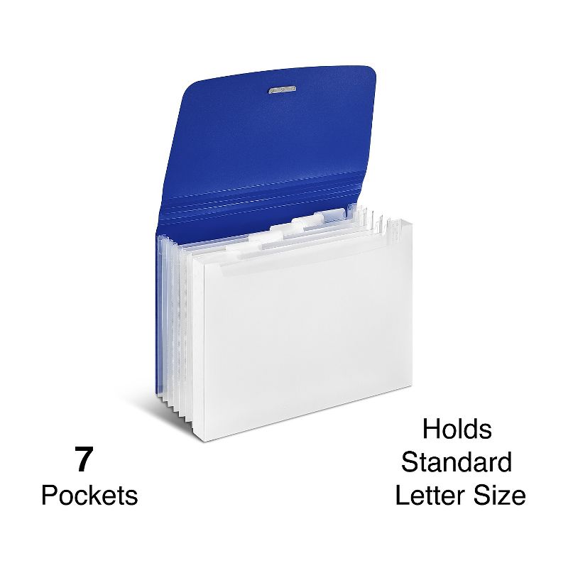 Staples Expanding File with 1" Document CS Letter 7-Pocket Assorted Colors TR51809/51809, 2 of 9