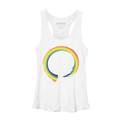 Design By Humans Pride Rainbow Enso Symbol By Rocknrawrl Racerback