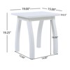 DSVIMOY Accent Side Table, Rectangular End Table for Patio, Garden, Lawn, and Living Room, White, 19"*15"*19.25" - 3 of 4
