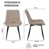 GDFStudio Thalor Modern Metal Upholstered Dining Chairs with Padded Backrests (Set of 4) - 3 of 4