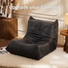 Fireside chair, Mid-Century Modern Armless floor sofa, soft memory sponge floor leisure chair, living room, bedroom and office bean bag chair - 2 of 4