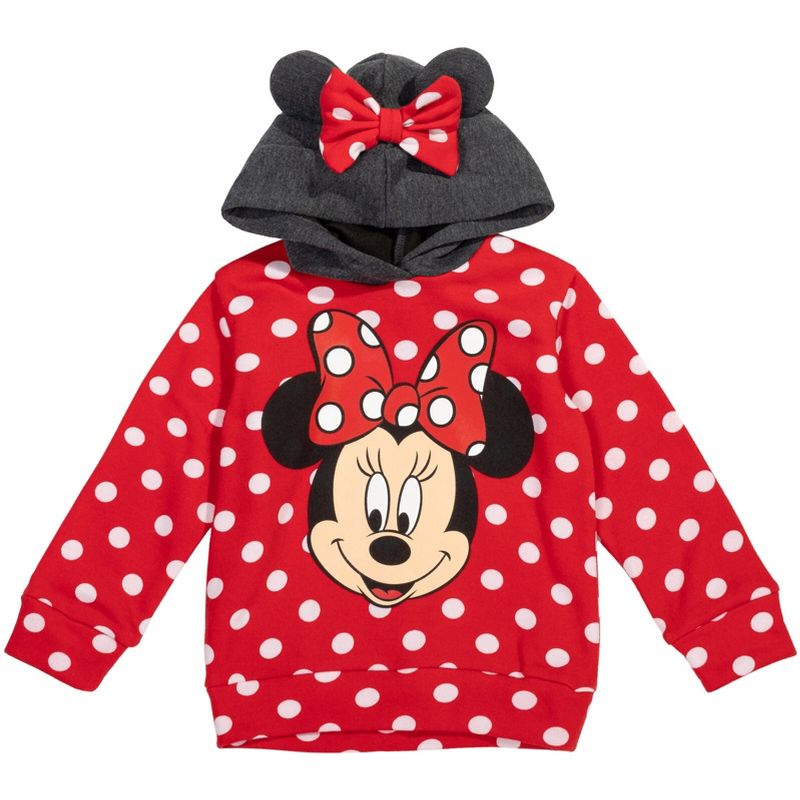 Disney Minnie Mouse Mickey Goofy Donald Duck Daisy Girls Pullover Hoodie Toddler, 3 of 8