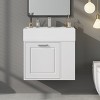 KWPZQEB 21.8" Bathroom Vanity with Sink Combo, Wall Mounted Floating Cabinet with Drawer and Adjustable Shelf, Modern Vanity for Bathroom - 2 of 4