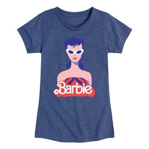 Girls' - Barbie - Retro Swimsuit Fitted Short Sleeve Graphic T-Shirt - 1 of 4