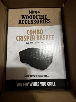 Ninja XSKCRISPBTEUK Woodfire Combo Crisper Basket, Compatible with Ninja  Woodfire Electric BBQ Grill (OG700 Series), Half-Width Air Fry Basket