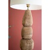 Quad-Carved Mango Wood Table Lamp with Fabric Shade – 39.5" Tall by Kalalou - 2 of 3