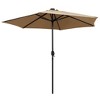 vidaXL Garden Parasol Taupe Polyester Fabric 106.3 in Collapsible - 3 of 4
