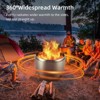 27" Smokeless Fire Pit - Portable Safe Burning Stainless Steel, Removable Stand & Ash Pan, Ideal for Bonfire, Outdoor Patio Camping, Picnic - 4 of 4