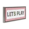 Stupell Industries Let's Play Floral Pattern Floating Frame Canvas Art - 2 of 4