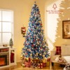 Tangkula Pre-Lit Artificial Christmas Tree Blue Hinged Xmas Tree w/ Frosted PVC Branch Tips - 3 of 4