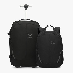 Hynes Eagle – Water-Resistant Modular 2-in-1 Set – Rolling Backpack & Daypack – Convertible Carry-On Travel Luggage - 1 of 4