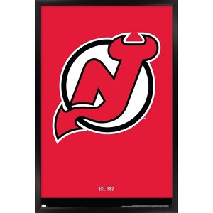 Trends International NHL New Jersey Devils - Logo 21 Framed Wall Poster Prints - 1 of 4