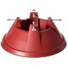 Gardenised Plastic Christmas Tree Stand With Screw Fastener, Red - 2 of 4