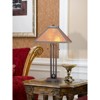 Cal Lighting BO-476 Table Lamp with Mica Glass Shades, Mattel Black Finish, 24.5" x 15" x 15", See Image , Pink - 2 of 2