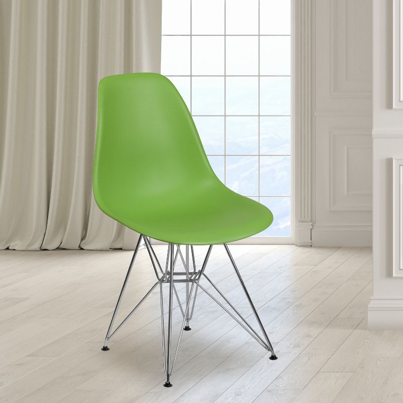 Flash Furniture Elon Series Plastic Chair with Chrome Base, 3 of 7