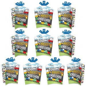 Big Dot of Happiness Cars, Trains, and Airplanes - Table Decorations - Transportation Birthday Party Fold and Flare Centerpieces - 10 Count - 1 of 4