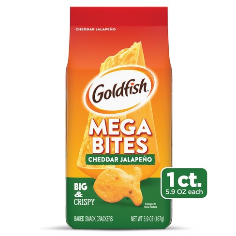 Goldfish Mega Bites- Cheddar Jalapeno Crackers- 5.9oz - image 1 of 4