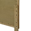 LuxenHome Natural Finish Rubberwood with Rattan Panels Headboard, King Brown - 3 of 4