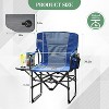 Nasitip Folding Camping Chairs (2-Pack) - Heavy Duty Director Chairs with Side Table, 330LB Capacity, Portable for Outdoor - 2 of 4