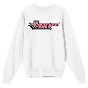 Powerpuff Girls Team Bubbles Crew Neck Long Sleeve White Adult Sweatshirt - 1 of 4