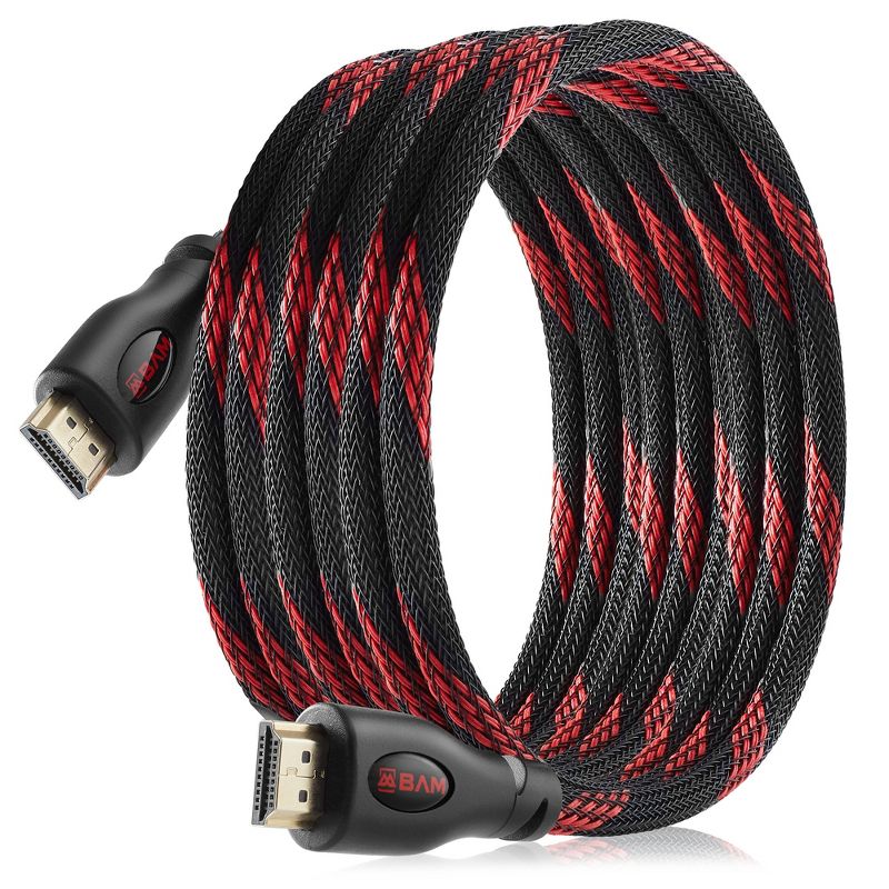BAM High Speed 4K HDMI Cables - Pack of 3, 2 of 8