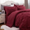 Bedsure | 5/7 Pcs Bed in a Bag Solid Diamond Pintuck Bedding Set for All Season - 2 of 4