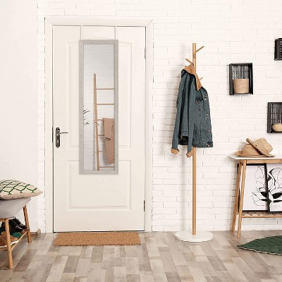 Driftwood Full Length Over-the-Door Mirror with Wood Frame