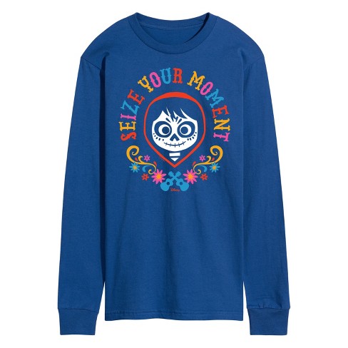Men s Coco Seize Your Moment Long Sleeve Graphic T shirt Royal Blue Medium Target