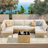 Buenhomino Patio Furniture Set – Outdoor Sectional Wicker Sofa with Cushions, All-Weather PE Rattan Conversation Set for Garden, Balcony & Poolside - 2 of 4