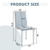 FURNIinspire Dining Chairs Set of 2 PU dining chairs for Dining room, Silver Metal Legs versatile dining chairs, Gray, 16"*19"*35" - 3 of 4