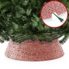 Casafield Water Hyacinth Christmas Tree Collar, Woven Tree Base Cover with Cord Cut Out - 4 of 4