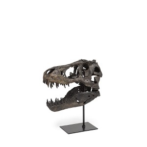 HomeRoots 12" Brown Fabric Dinosaur Tabletop Sculpture - 1 of 4