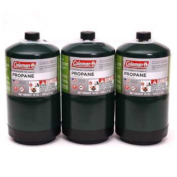 3-Pack Coleman Propane Camping Gas Cylinders, 16 oz.