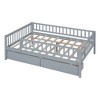 PAGED Twin Size Daybed Dual Use Bed Frame Modern Sofa Bed with 2 Storage Drawers and Guardrail for Bedroom, Living - 4 of 4