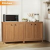 Buffet Cabinet Sideboard Pantry Kitchen Cabinet with Extra Thick MDF Panel Frame, Credenza Cabinet for Kitchen Living Room Entryway - 4 of 4