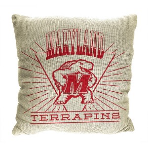 NCAA Maryland Terrapins 26 x 26 Woven Tapestry Pillow - 1 of 4