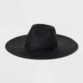 Straw Boater Hat - Universal Thread Black L/XL