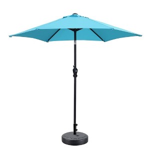 Ainfox 7.5ft Patio Umbrella With Modern Umbrella Base - 1 of 4